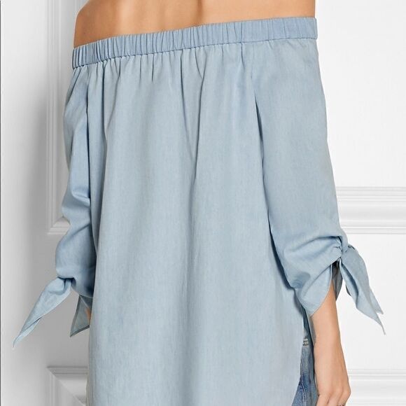 Tibi Off the Shoulder Chambray Top - Picture 2 of 2